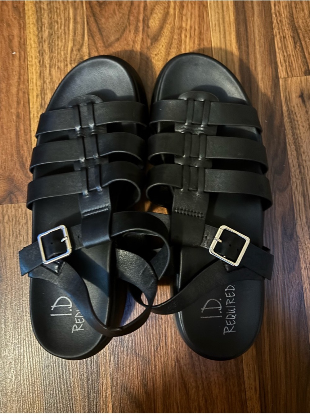 ID Requird Black Strappy Women's Sandals